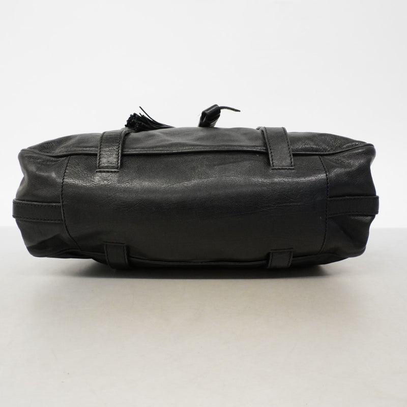 【6fc4169】セリーヌ トートバッグ レザー ブラック シルバー金具【中古】レディース