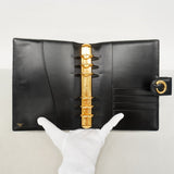 【6fc4179】カルティエ 手帳カバー パンテール レザー ブラック ゴールド金具【中古】メンズ レディース ユニセックス