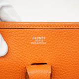 【6fc4183】エルメス ショルダーバッグ エヴリン1PM トリヨンクレマンス オレンジ シルバー金具 □H刻印【中古】レディース