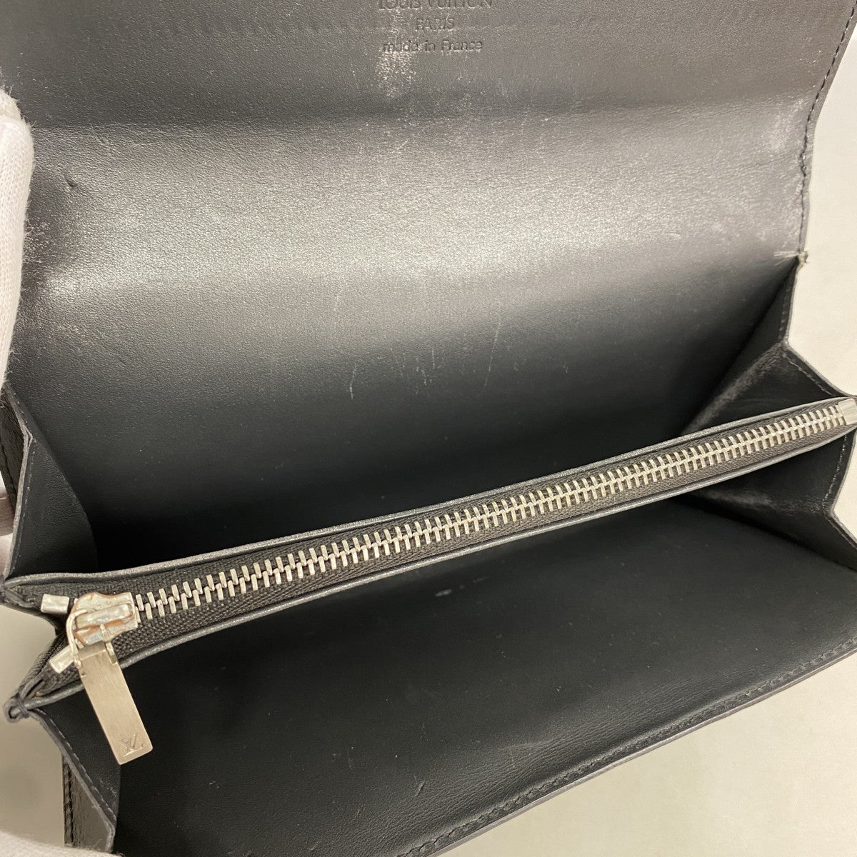 【6fc4197】ルイヴィトン 長財布 モノグラム・マット ポシェットポルトモネクレディ M65172 ノワール【中古】レディース