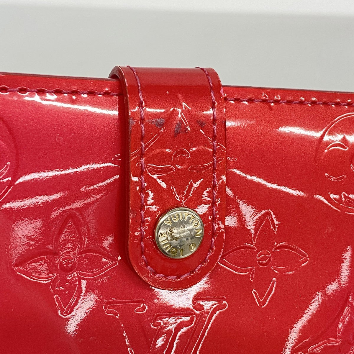 【6fc4226】ルイヴィトン 財布 ヴェルニ ポルトフォイユヴィエノワ M93651 ローズポップ【中古】レディース
