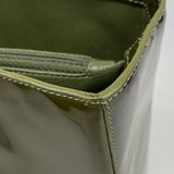 【6fc4231】シャネル ハンドバッグ パテントレザー モスグリーン ゴールド金具【中古】レディース