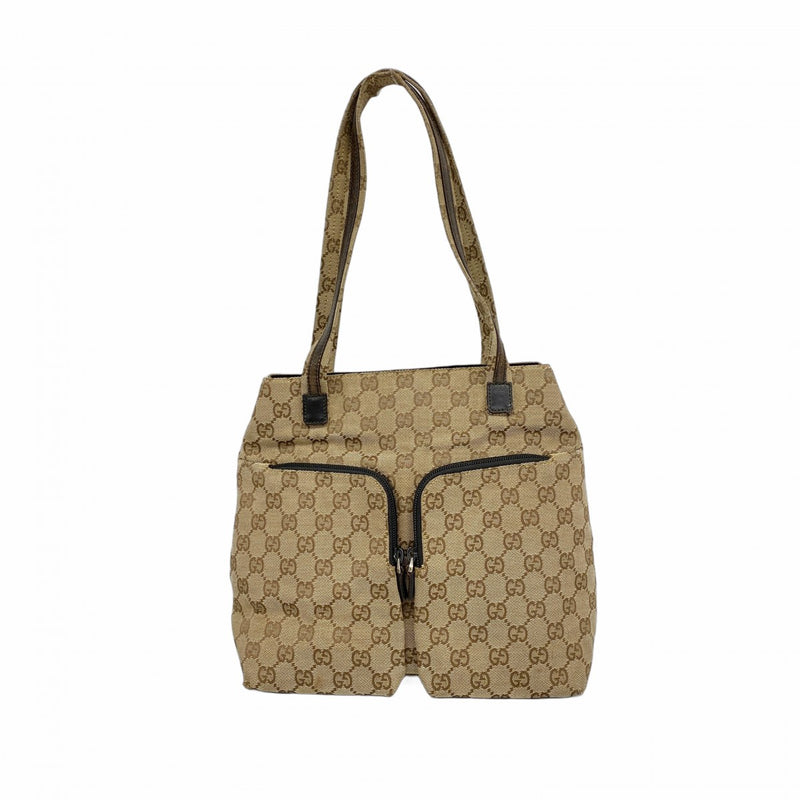 【6fc4232】グッチ ショルダーバッグ GGキャンバス 002 1076 キャンバス ブラウン シルバー金具【中古】レディース