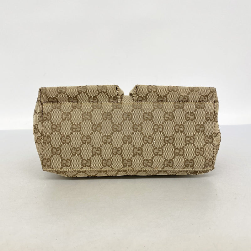 【6fc4232】グッチ ショルダーバッグ GGキャンバス 002 1076 キャンバス ブラウン シルバー金具【中古】レディース