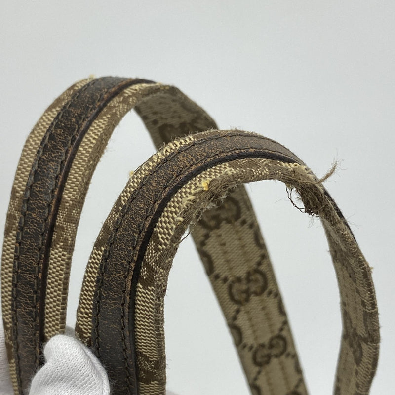 【6fc4232】グッチ ショルダーバッグ GGキャンバス 002 1076 キャンバス ブラウン シルバー金具【中古】レディース