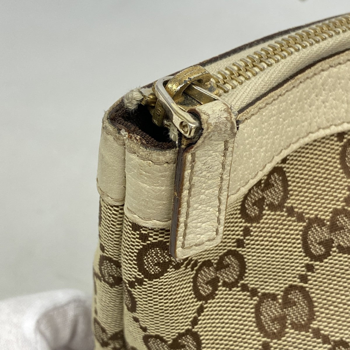 【6fc4233】グッチ トートバッグ GGキャンバス/アビー 141470 キャンバス ベージュ シャンパンゴールド金具【中古】レディース