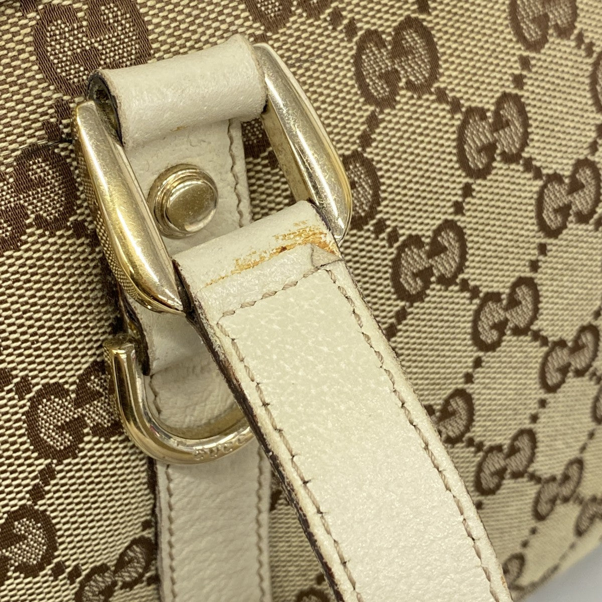 【6fc4233】グッチ トートバッグ GGキャンバス/アビー 141470 キャンバス ベージュ シャンパンゴールド金具【中古】レディース