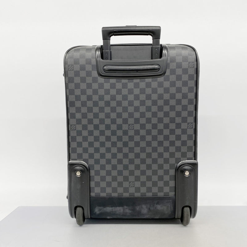 【6fc4243】ルイヴィトン キャリーバッグ ダミエ・グラフィット ペガス55ビジネス N23300 ブラック【中古】メンズ