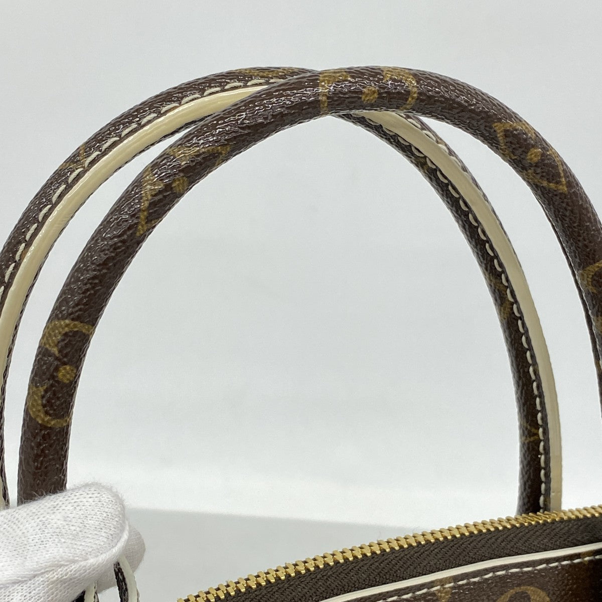 【6fc4258】ルイヴィトン ハンドバッグ シャイニー･モノグラム ロックイット M40597 ブラウン【中古】レディース