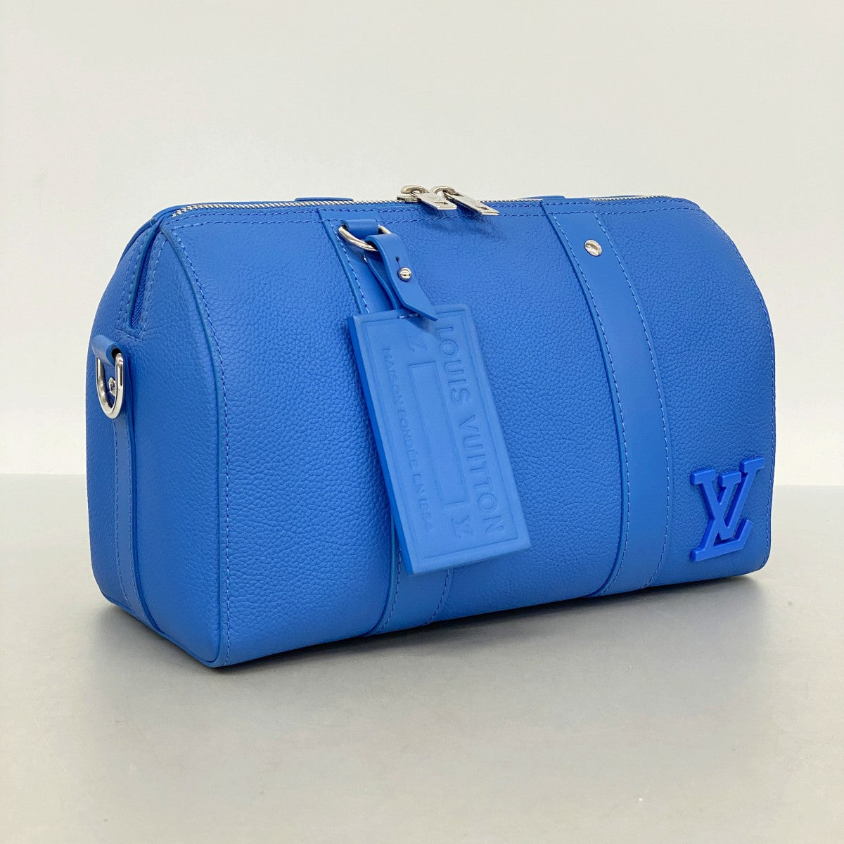 【6fc4262】ルイヴィトン ショルダーバッグ LVアエログラム シティキーポル M22486 ブルー【中古】メンズ