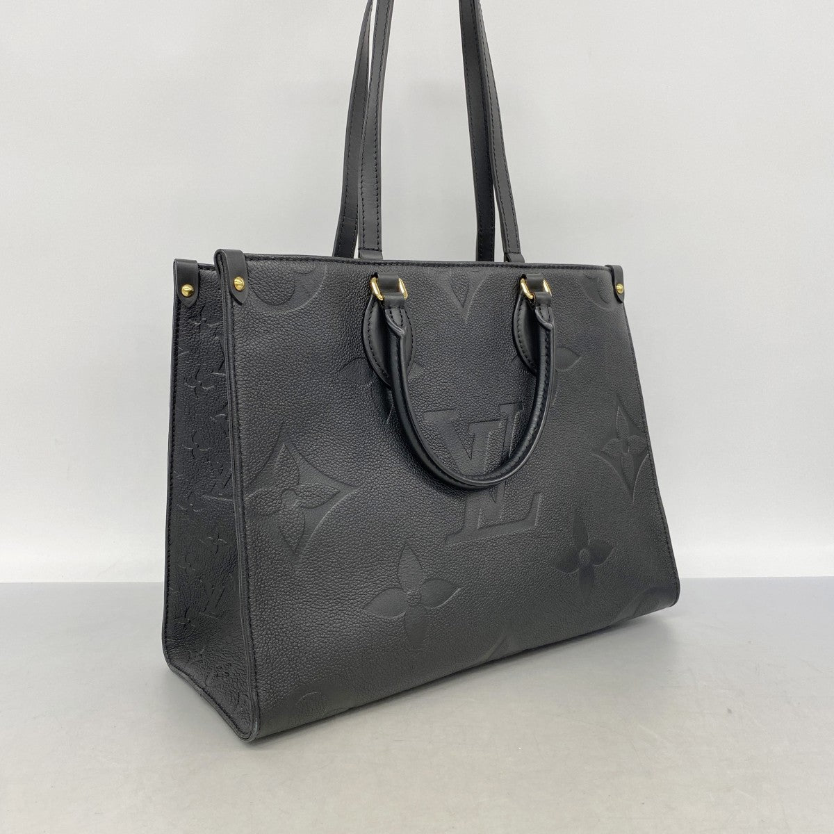 【6fc4263】ルイヴィトン トートバッグ モノグラム・アンプラント オンザゴーMM M45595 ノワール 2wayバッグ【中古】レディース