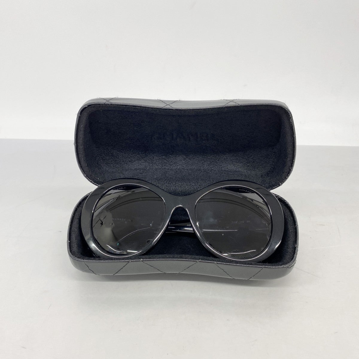 【6fc4266】シャネル サングラス 5372-A プラスチック ブラック シルバー金具【中古】レディース