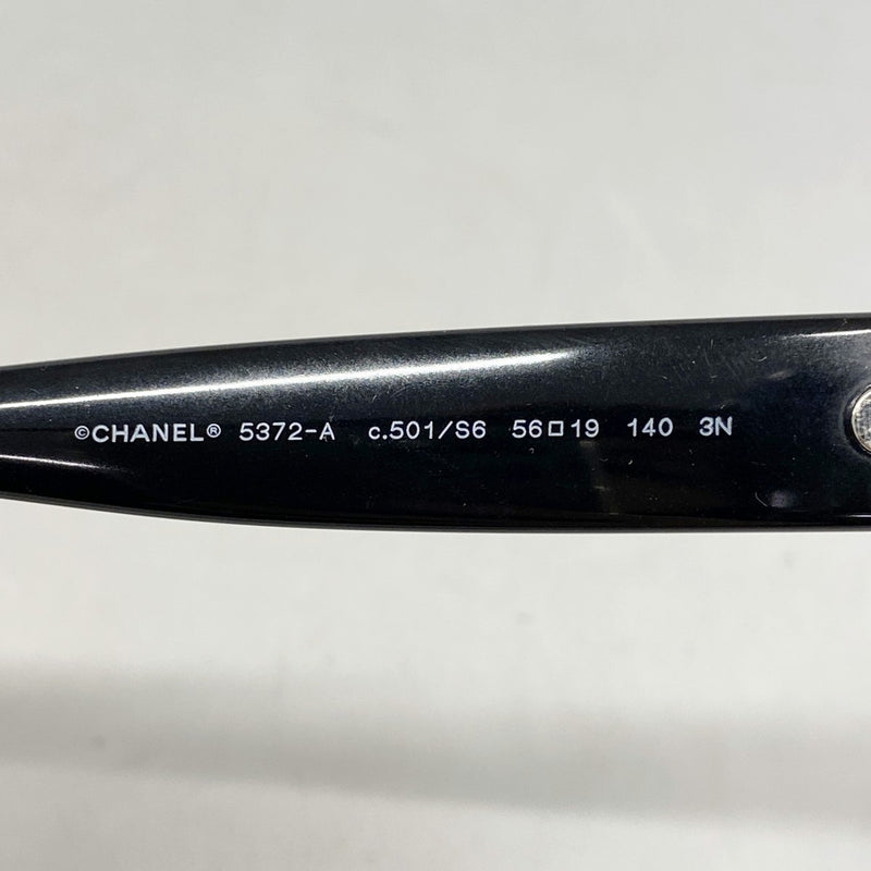 【6fc4266】シャネル サングラス 5372-A プラスチック ブラック シルバー金具【中古】レディース