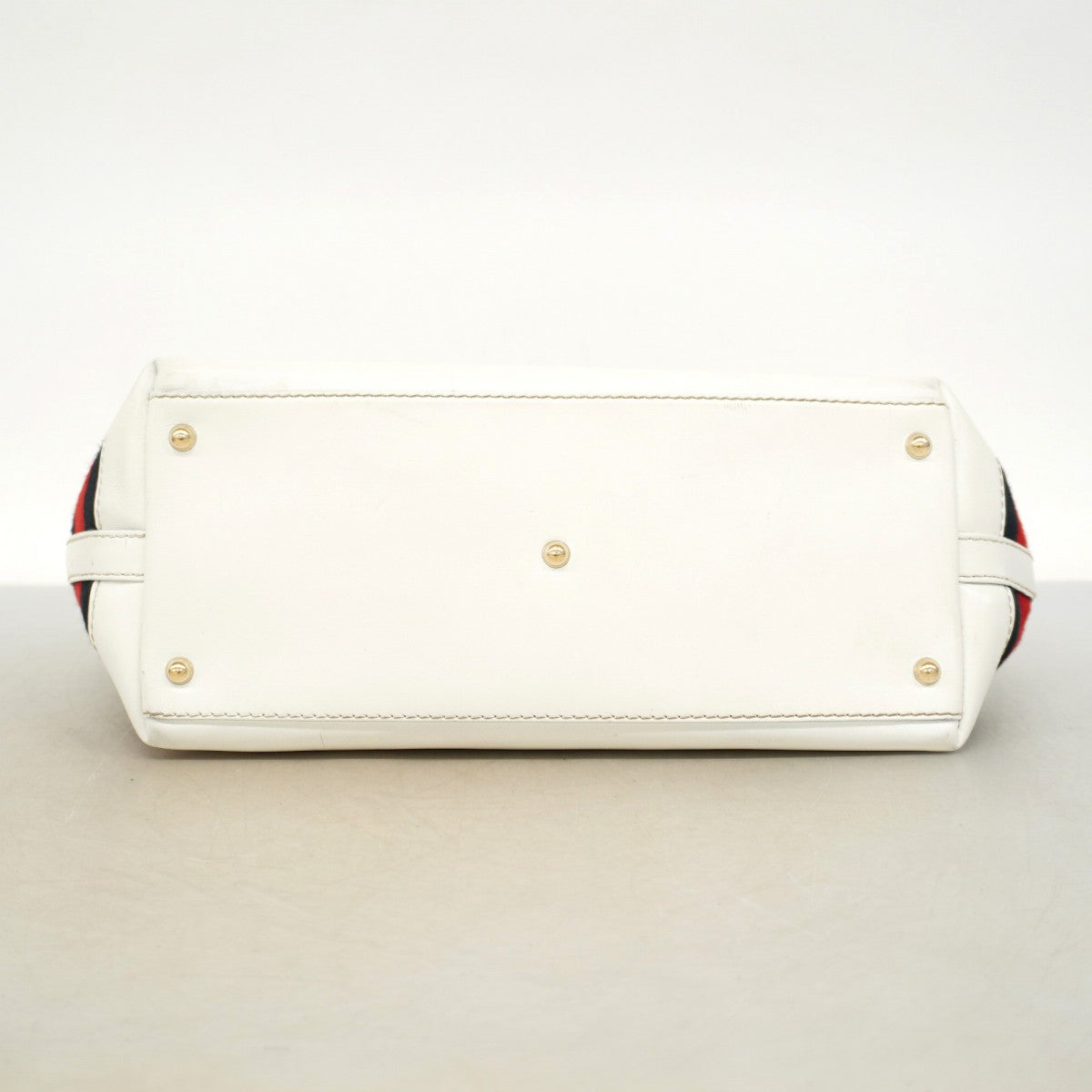 【6fc4267-k】グッチ トートバッグ GGキャンバス 257085 キャンバス ネイビー ホワイト ゴールド金具【中古】レディース