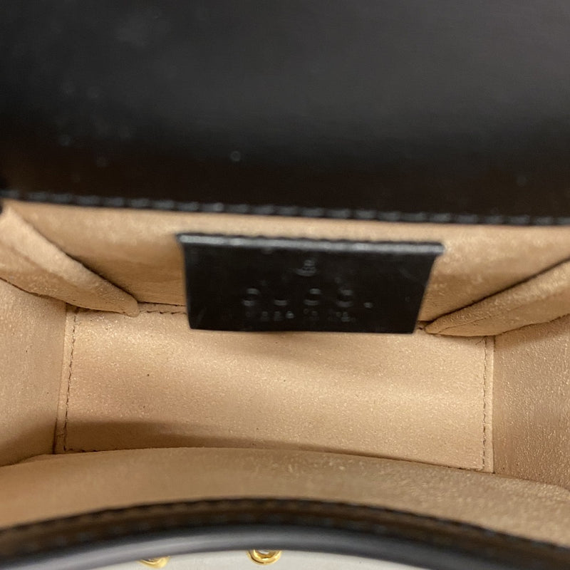 【6fc4272-k】グッチ ショルダーバッグ ホースビット 625615 レザー ブラック ゴールド金具【中古】レディース