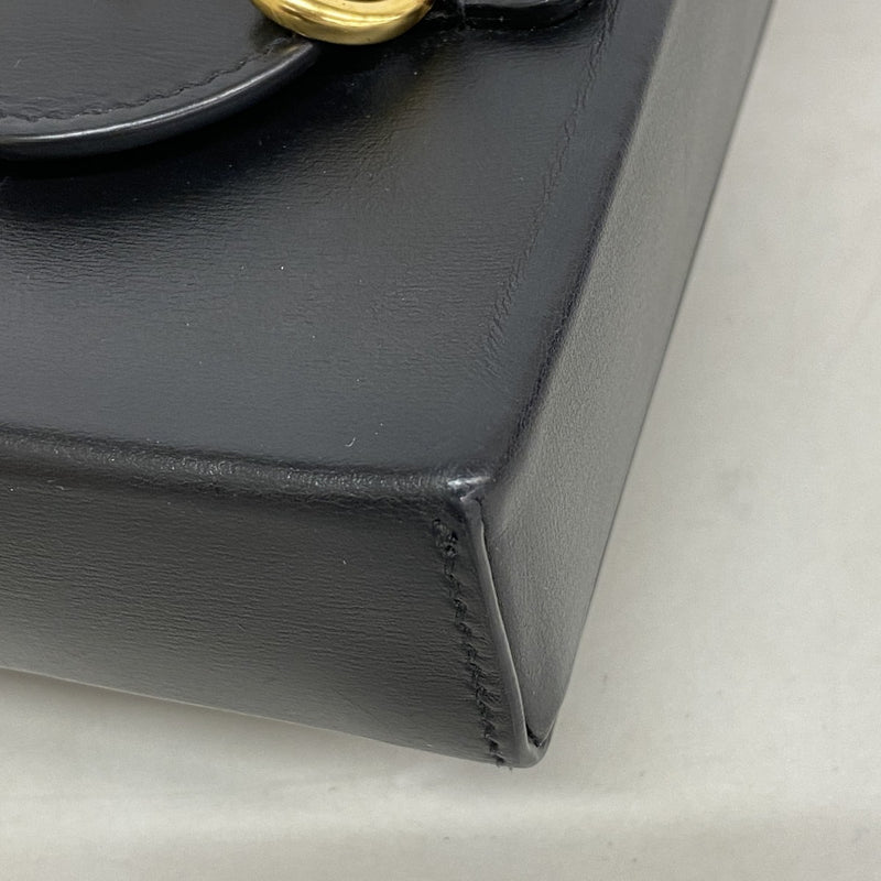 【6fc4272-k】グッチ ショルダーバッグ ホースビット 625615 レザー ブラック ゴールド金具【中古】レディース