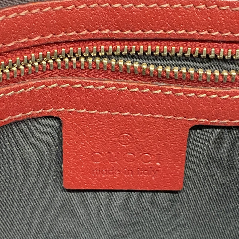 【6fc4274-k】グッチ ショルダーバッグ GGキャンバス 144388 キャンバス ネイビー レッド ゴールド金具【中古】レディース