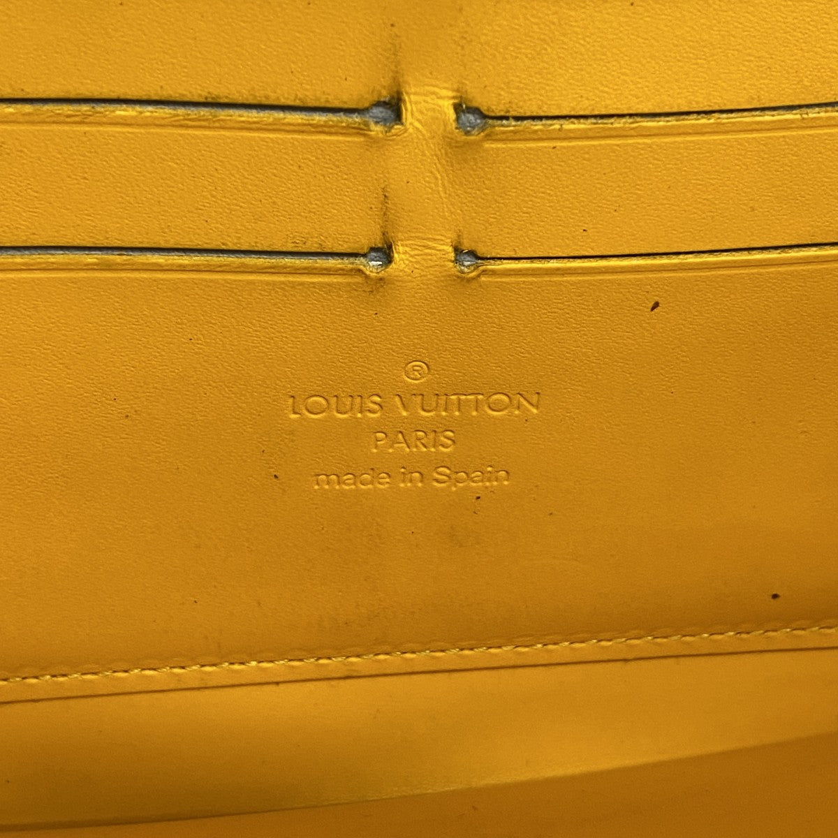 【6fc4279-k】ルイヴィトン 長財布 ヴェルニ ジッピーウォレット M91733 ジョーヌパッション【中古】レディース