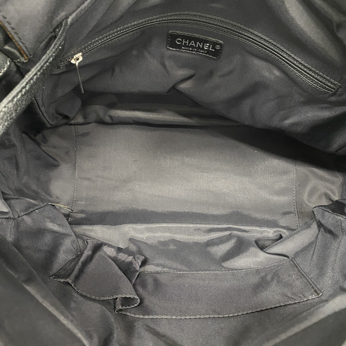 【6fc4281-h】シャネル トートバッグ パリビアリッツ キャンバス ブラック シルバー金具【中古】レディース