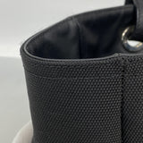 【6fc4281-h】シャネル トートバッグ パリビアリッツ キャンバス ブラック シルバー金具【中古】レディース