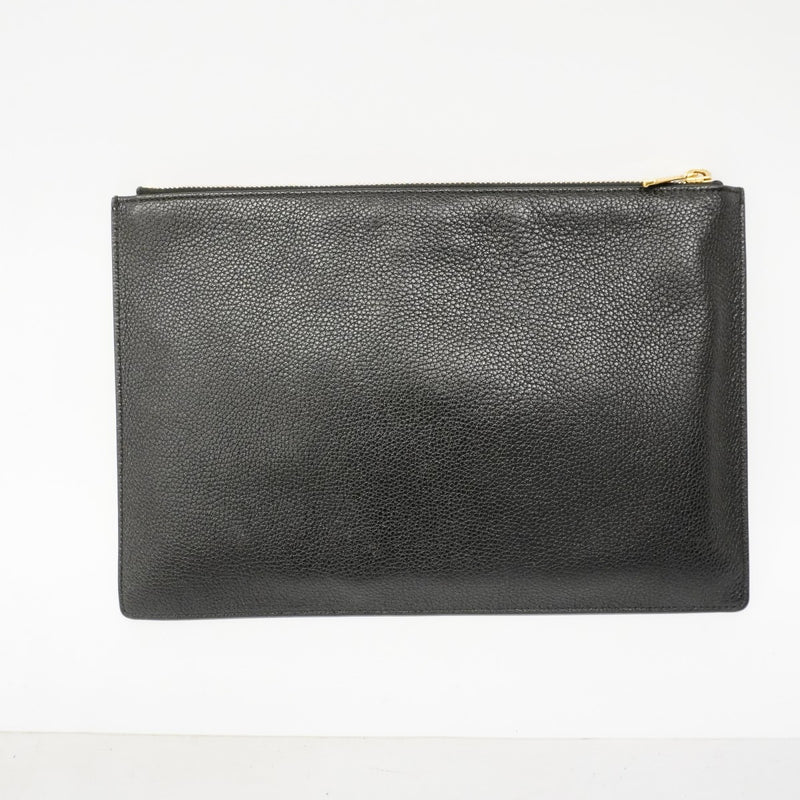 【6fc4294-k】グッチ クラッチバッグ ズゥミ 570728 レザー ブラック ゴールド/シルバー金具【中古】メンズ