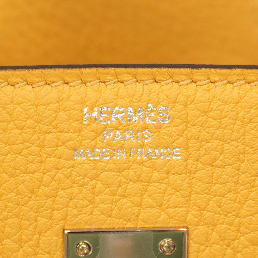 【6fc4296-g】エルメス ハンドバッグ バーキン25 トゴ パイユ シルバー金具 G刻印【中古】レディース