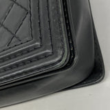 【6fc4315-k】シャネル ショルダーバッグ ボーイシャネル チェーンショルダー ラムスキン ブラック シルバー金具【中古】レディース