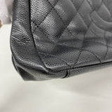 【6fc4316-k】シャネル チェーントート マトラッセ キャビアスキン ブラック ゴールド金具【中古】レディース