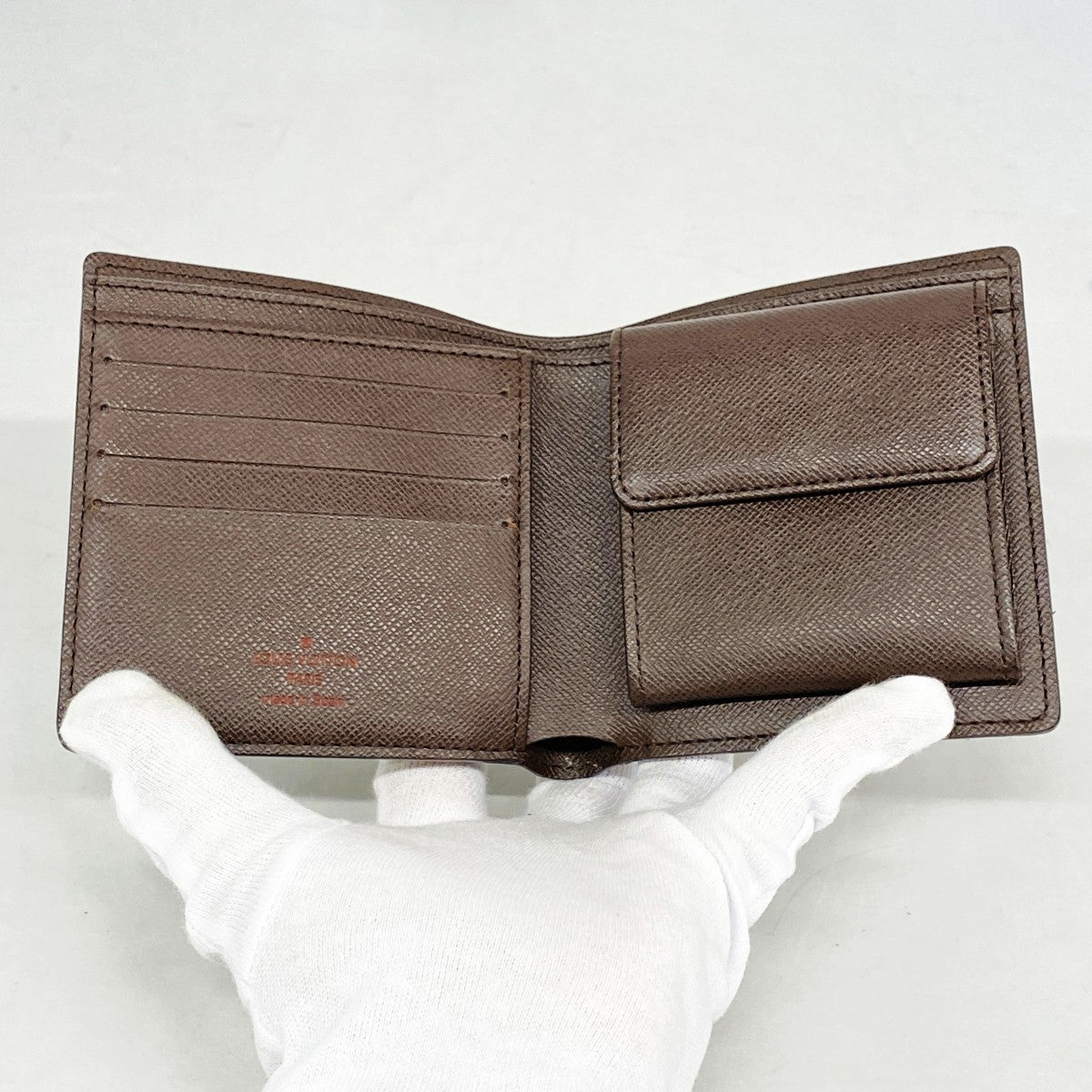 【6fc4325】ルイヴィトン 財布 ダミエ ポルトフォイユマルコ N61675 エベヌ【中古】メンズ
