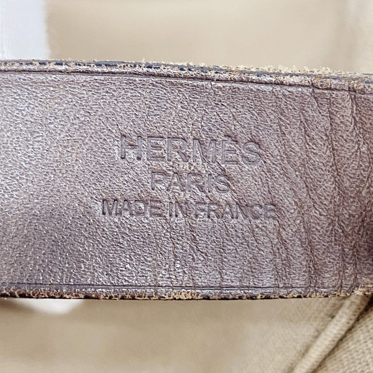 【6fc4385】エルメス トートバッグ カバックエランPM トワルオフィシエ エトゥープ シルバー金具 □N刻印【中古】メンズ レディース ユニセックス
