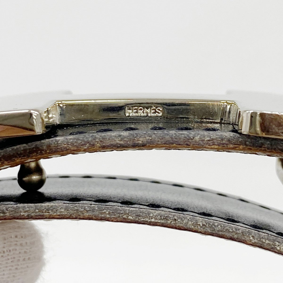 【6fc4389】エルメス ベルト コンスタンスベルト クシュベル ボックスカーフ ゴールド ブラック シルバー金具 □C刻印【中古】メンズ レディース ユニセックス
