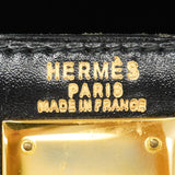 【6fc4395】エルメス ハンドバッグ ケリー28 ボックスカーフ ブラック ゴールド金具 ○V刻印 2wayバッグ【中古】レディース