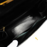 【6fc4395】エルメス ハンドバッグ ケリー28 ボックスカーフ ブラック ゴールド金具 ○V刻印 2wayバッグ【中古】レディース