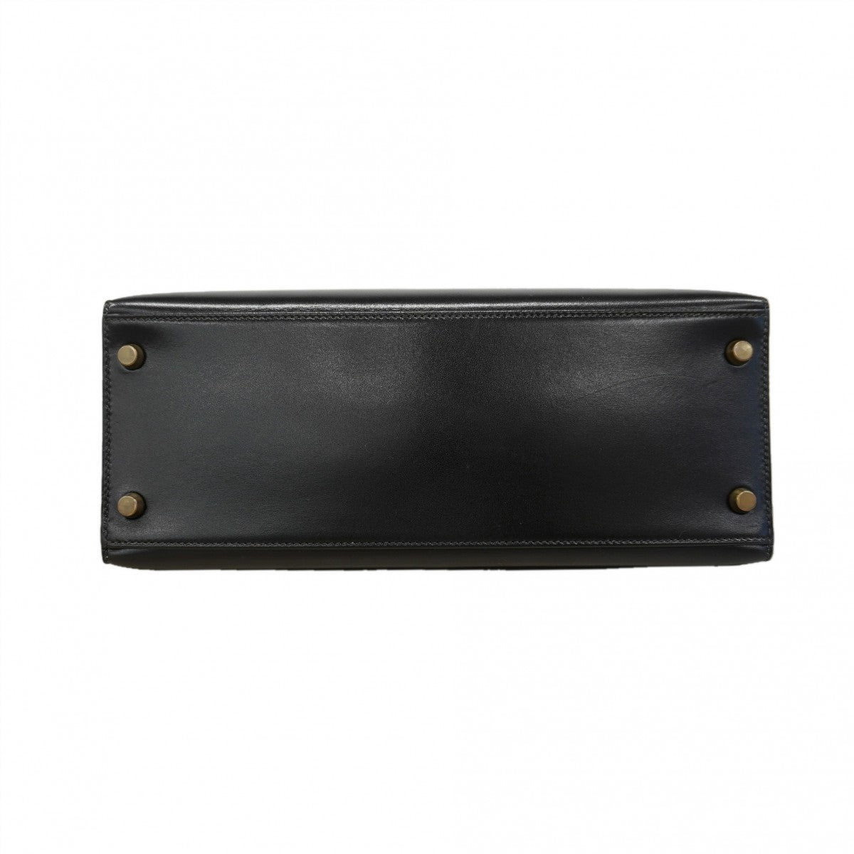 【6fc4395】エルメス ハンドバッグ ケリー28 ボックスカーフ ブラック ゴールド金具 ○V刻印 2wayバッグ【中古】レディース