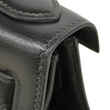 【6fc4395】エルメス ハンドバッグ ケリー28 ボックスカーフ ブラック ゴールド金具 ○V刻印 2wayバッグ【中古】レディース