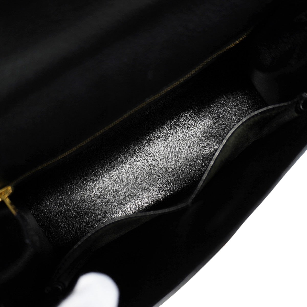 【6fc4396】エルメス ハンドバッグ ケリー28 アルデンヌ ブラック ゴールド金具 □C刻印 2wayバッグ【中古】レディース