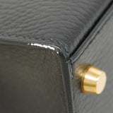 【6fc4396】エルメス ハンドバッグ ケリー28 アルデンヌ ブラック ゴールド金具 □C刻印 2wayバッグ【中古】レディース