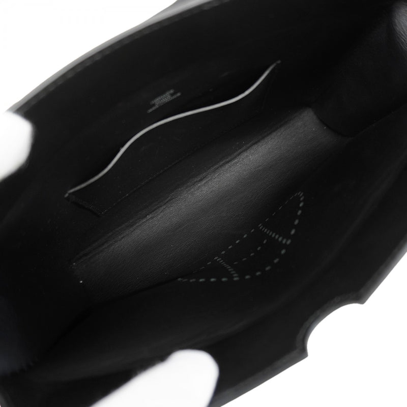 【6fc4398】エルメス ショルダーバッグ ウィドポッシュ ヴォーエプソン ブラック シルバー金具 K刻印【中古】