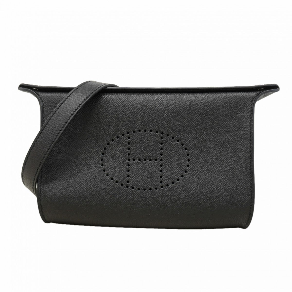 【6fc4398】エルメス ショルダーバッグ ウィドポッシュ ヴォーエプソン ブラック シルバー金具 K刻印【中古】