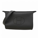 【6fc4398】エルメス ショルダーバッグ ウィドポッシュ ヴォーエプソン ブラック シルバー金具 K刻印【中古】