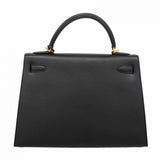 【6fc4400】エルメス ハンドバッグ ジェリー32 アルデンヌ ブラック ゴールド金具 □G刻印 2wayバッグ【中古】レディース
