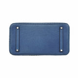 【6fc4401】エルメス ハンドバッグ バーキン35 オーストリッチ ブルーロイ シルバー金具 □E刻印【中古】レディース