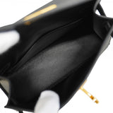 【6fc4407-g】エルメス ハンドバッグ ミニケリー2 ヴォーエプソン ブラック ゴールド金具 K刻印 2wayバッグ【中古】レディース