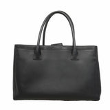 【6fc4422】シャネル トートバッグ エグゼクティブ レザー ブラック シルバー金具 2wayバッグ【中古】レディース