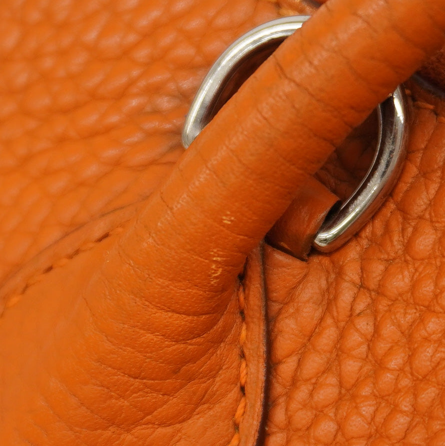 【6fc4423】エルメス ハンドバッグ ボリード31 トリヨンクレマンス オレンジ シルバー金具 □I刻印【中古】レディース