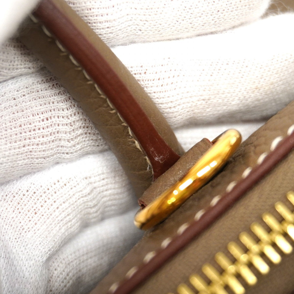【6fc4428】エルメス ハンドバッグ ボリード31 トリヨン エトゥープ ゴールド金具 K刻印【中古】
