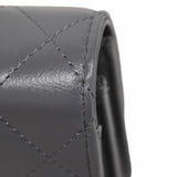 【6fc4430】シャネル ハンドバッグ マトラッセ チェーンショルダー ラムスキン グレー シルバー金具 2wayバッグ【中古】レディース