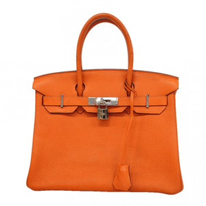 ★SALE【6fc4444】エルメス ハンドバッグ バーキン30 トゴ オレンジ シルバー金具 □N刻印【中古】レディース