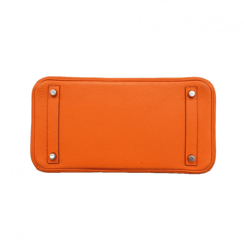 【6fc4444】エルメス ハンドバッグ バーキン30 トゴ オレンジ シルバー金具 □N刻印【中古】レディース