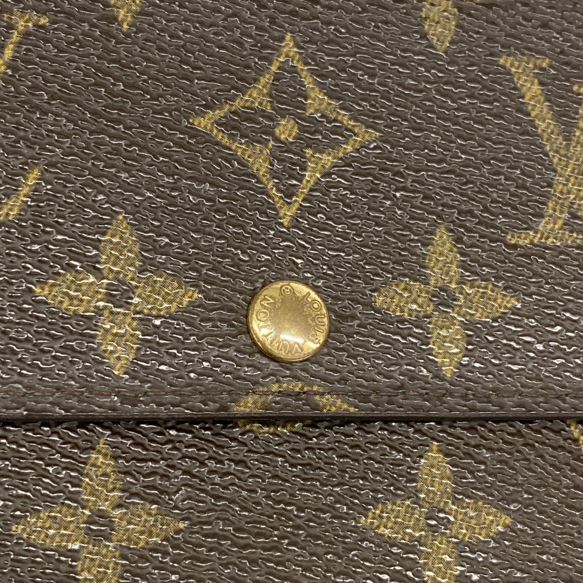 【6fc4491】ルイヴィトン 長財布 モノグラム ポシェットポルトモネクレディ M61725 ブラウン【中古】レディース